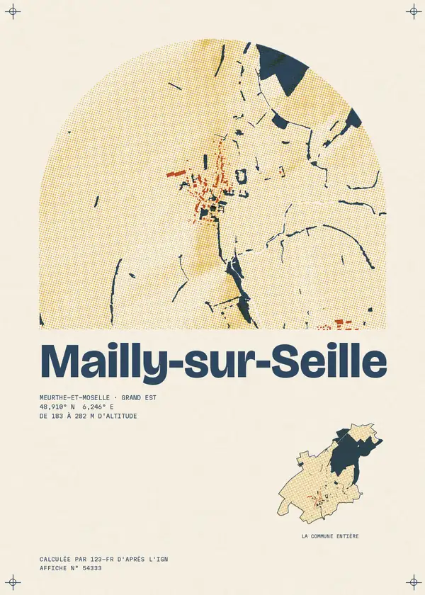 Affiche de Mailly-sur-Seille, calculée par 123-fr d'après l'IGN