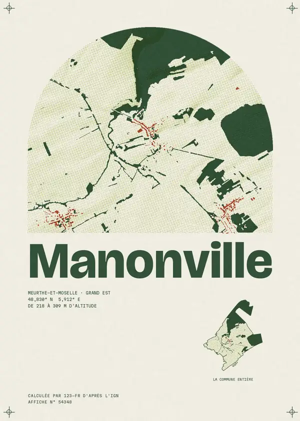 Affiche de Manonville, calculée par 123-fr d'après l'IGN