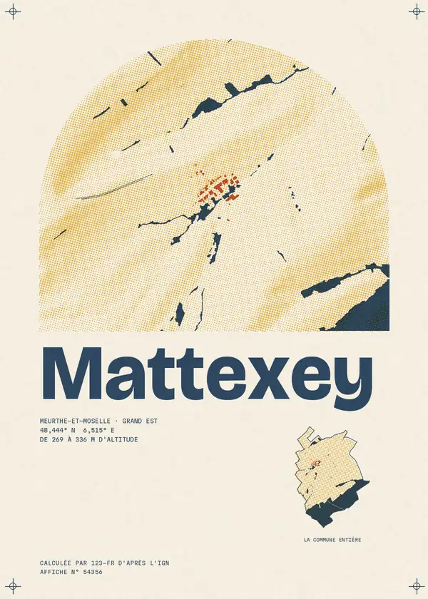 Affiche de Mattexey, calculée par 123-fr d'après l'IGN