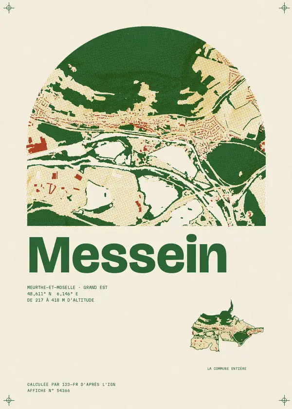Affiche de Messein, calculée par 123-fr d'après l'IGN