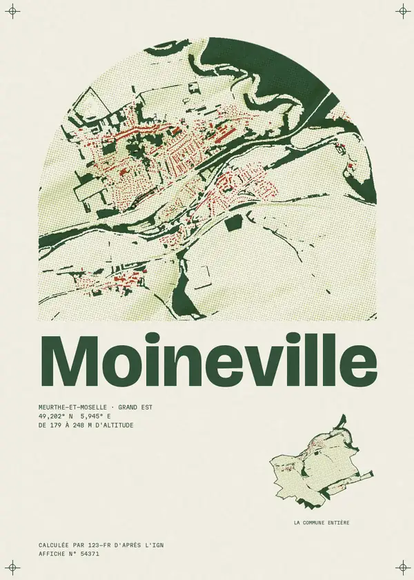 Affiche de Moineville, calculée par 123-fr d'après l'IGN