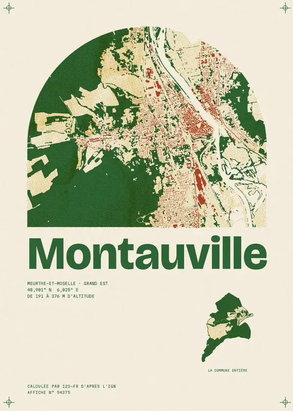 Affiche de Montauville, calculée par 123-fr d'après l'IGN