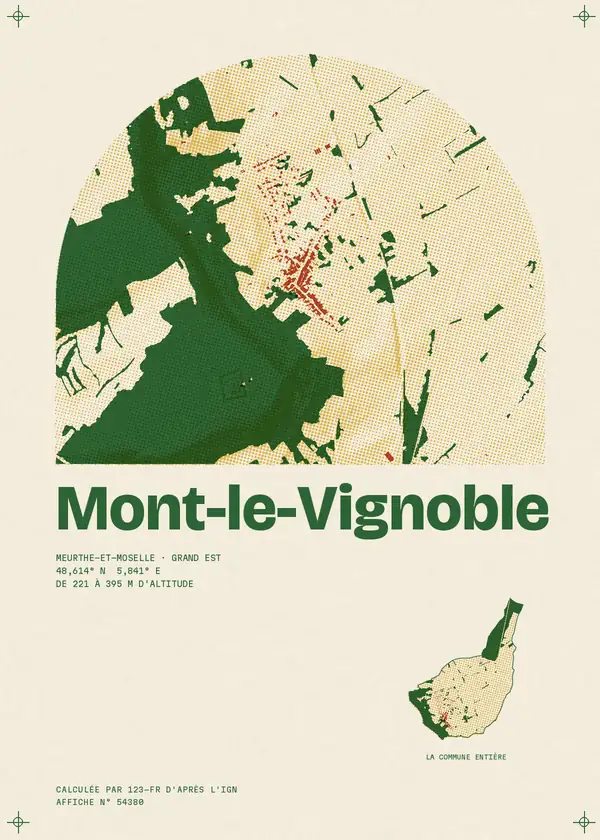 Affiche de Mont-le-Vignoble, calculée par 123-fr d'après l'IGN