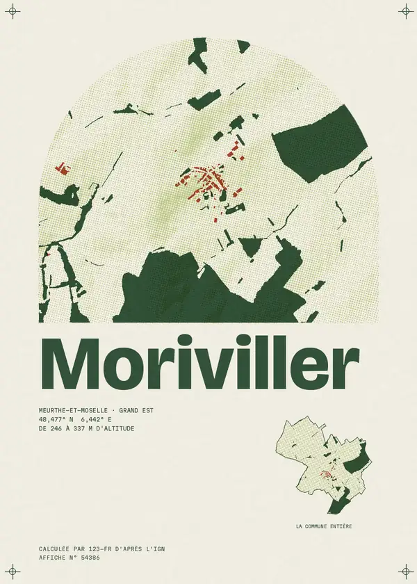 Affiche de Moriviller, calculée par 123-fr d'après l'IGN