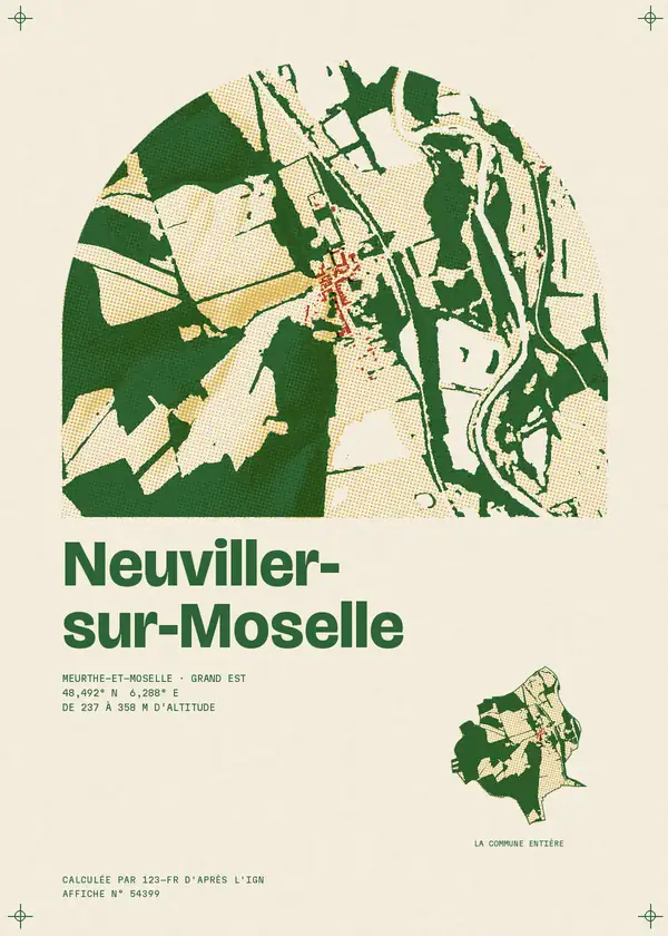 Affiche de Neuviller-sur-Moselle, calculée par 123-fr d'après l'IGN