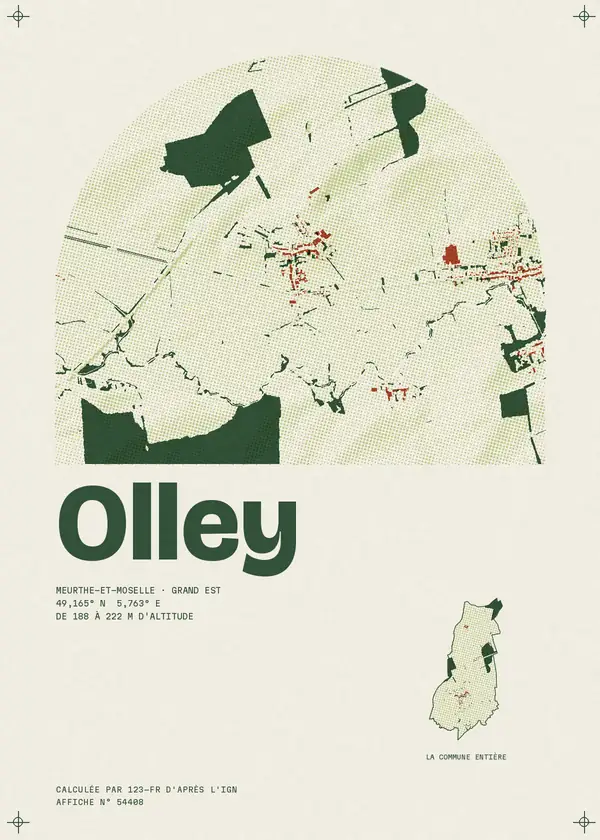 Affiche de Olley, calculée par 123-fr d'après l'IGN
