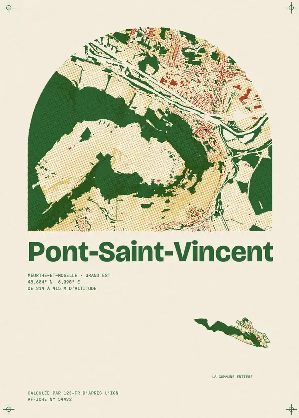Affiche de Pont-Saint-Vincent, calculée par 123-fr d'après l'IGN