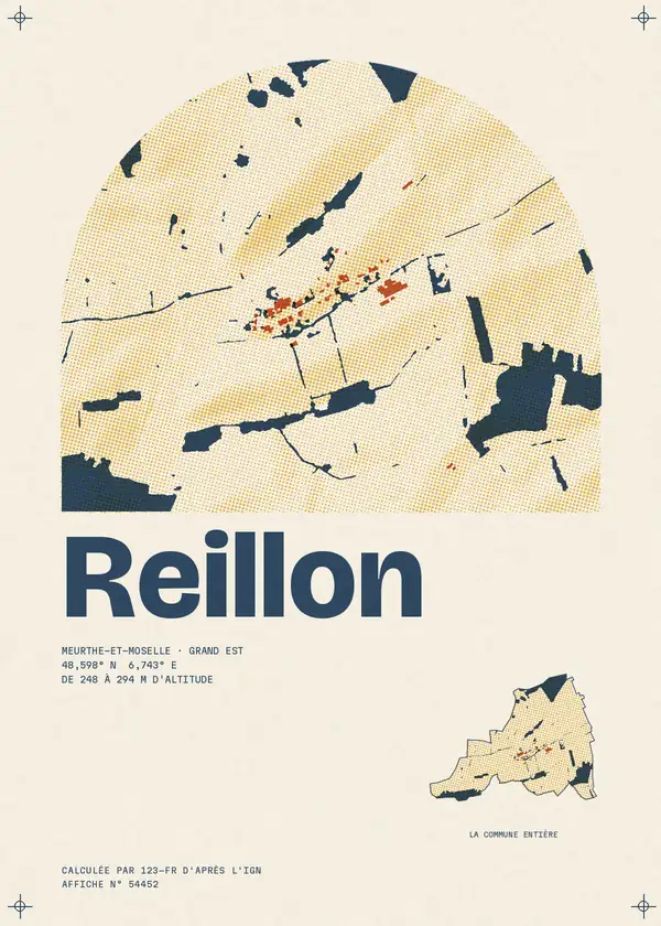 Affiche de Reillon, calculée par 123-fr d'après l'IGN