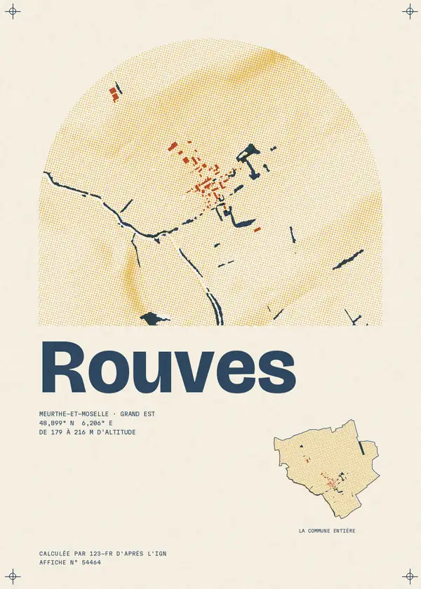 Affiche de Rouves, calculée par 123-fr d'après l'IGN