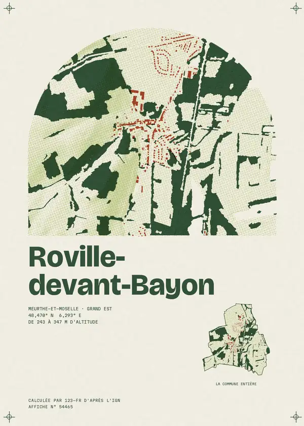 Affiche de Roville-devant-Bayon, calculée par 123-fr d'après l'IGN