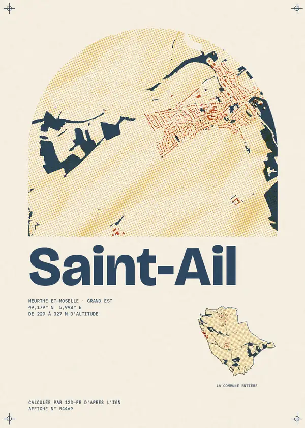 Affiche de Saint-Ail, calculée par 123-fr d'après l'IGN