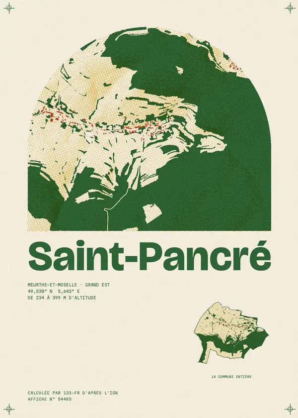 Affiche de Saint-Pancré, calculée par 123-fr d'après l'IGN