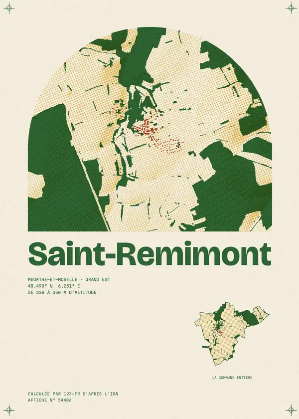 Affiche de Saint-Remimont, calculée par 123-fr d'après l'IGN