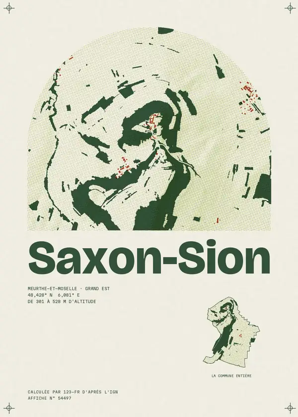 Affiche de Saxon-Sion, calculée par 123-fr d'après l'IGN