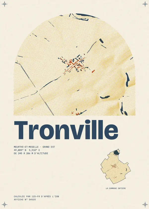 Affiche de Tronville, calculée par 123-fr d'après l'IGN