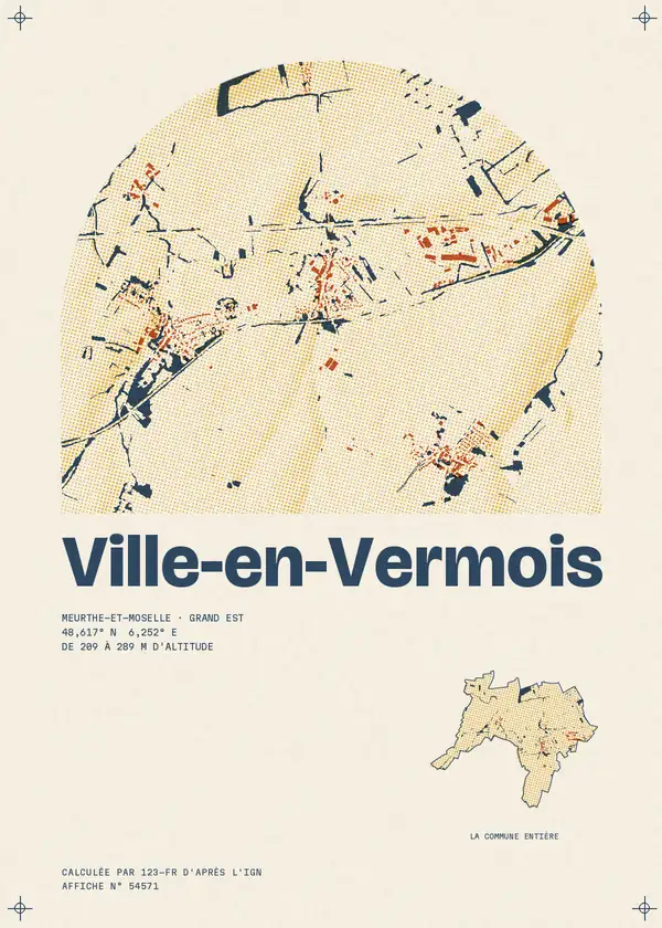 Affiche de Ville-en-Vermois, calculée par 123-fr d'après l'IGN