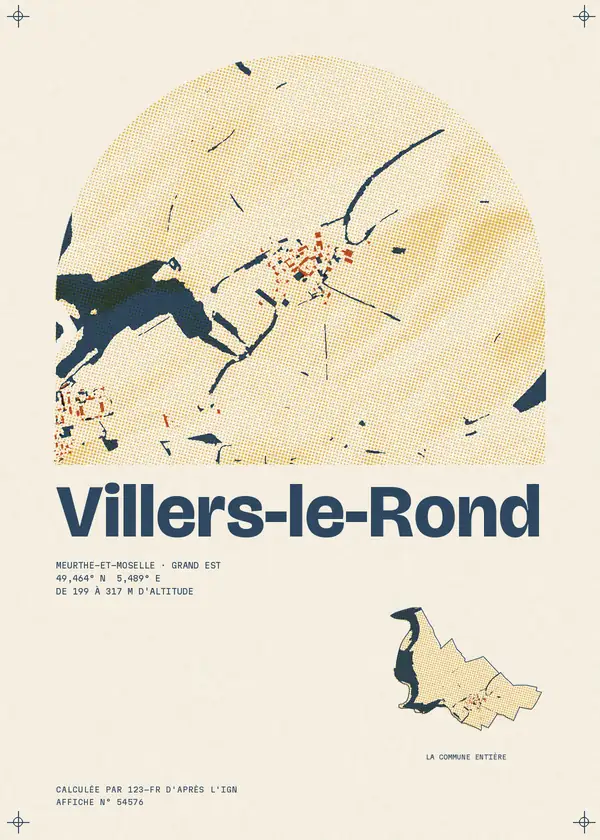 Affiche de Villers-le-Rond, calculée par 123-fr d'après l'IGN