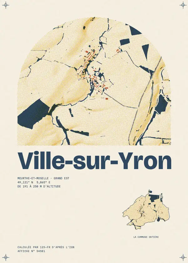 Affiche de Ville-sur-Yron, calculée par 123-fr d'après l'IGN