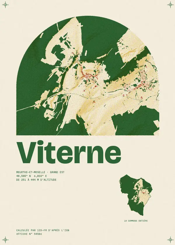 Affiche de Viterne, calculée par 123-fr d'après l'IGN