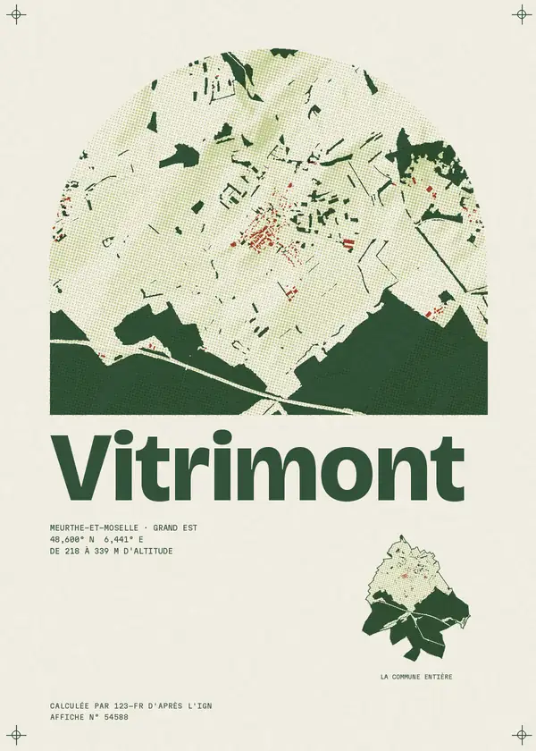 Affiche de Vitrimont, calculée par 123-fr d'après l'IGN