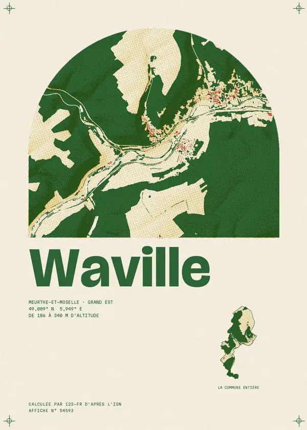 Affiche de Waville, calculée par 123-fr d'après l'IGN