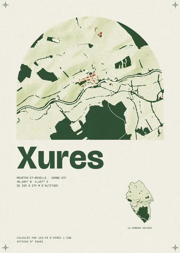 Affiche de Xures, calculée par 123-fr d'après l'IGN