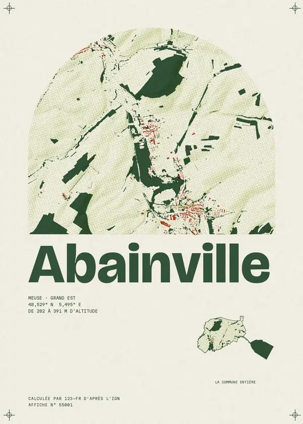 Affiche de Abainville, calculée par 123-fr d'après l'IGN