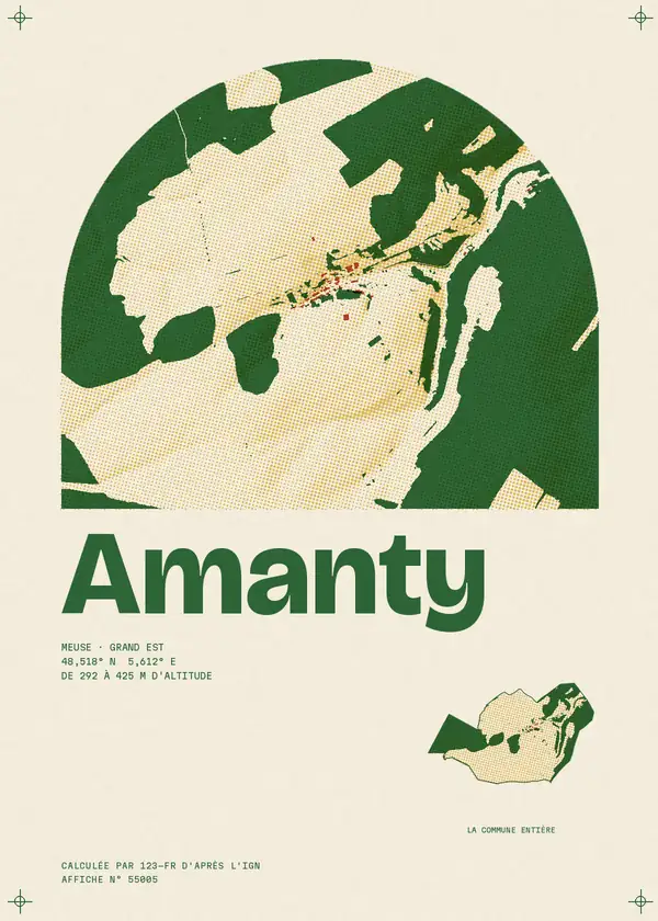 Affiche de Amanty, calculée par 123-fr d'après l'IGN
