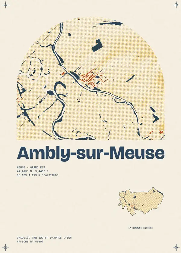 Affiche de Ambly-sur-Meuse, calculée par 123-fr d'après l'IGN