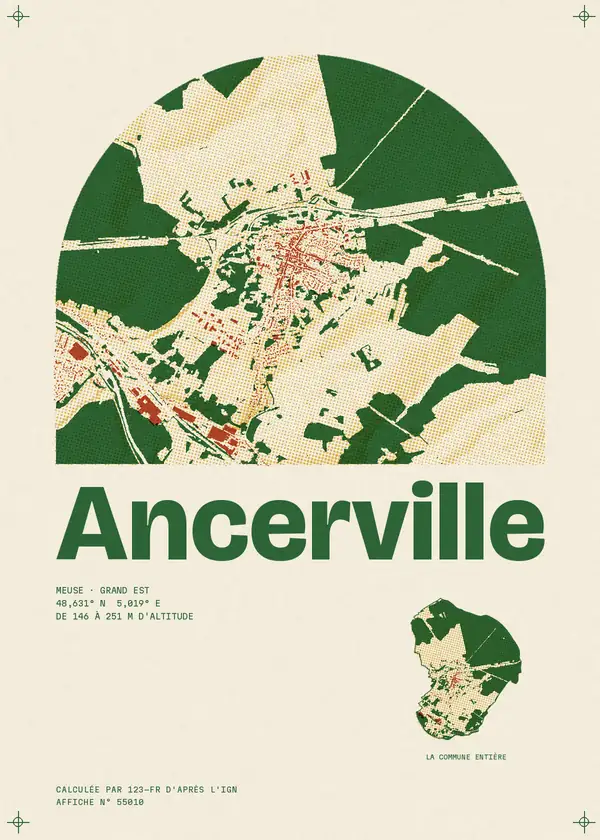 Affiche de Ancerville, calculée par 123-fr d'après l'IGN