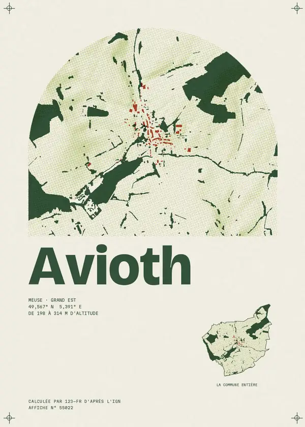 Affiche de Avioth, calculée par 123-fr d'après l'IGN