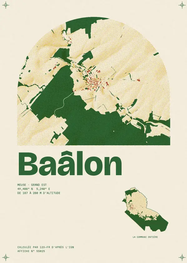 Affiche de Baâlon, calculée par 123-fr d'après l'IGN