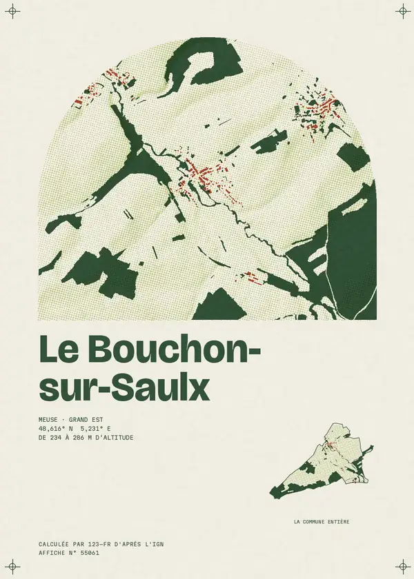 Affiche de Le Bouchon-sur-Saulx, calculée par 123-fr d'après l'IGN