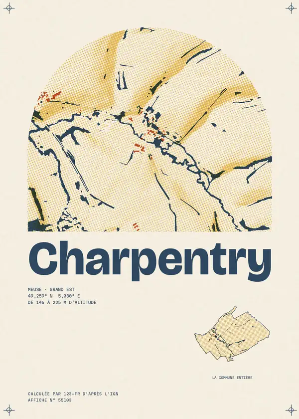 Affiche de Charpentry, calculée par 123-fr d'après l'IGN