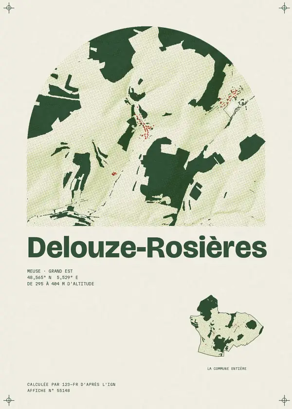 Affiche de Delouze-Rosières, calculée par 123-fr d'après l'IGN