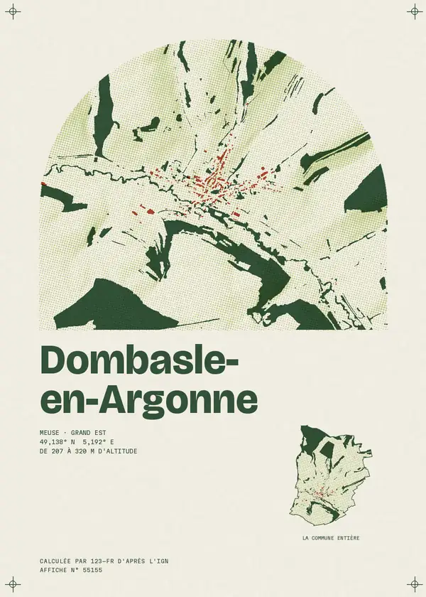 Affiche de Dombasle-en-Argonne, calculée par 123-fr d'après l'IGN