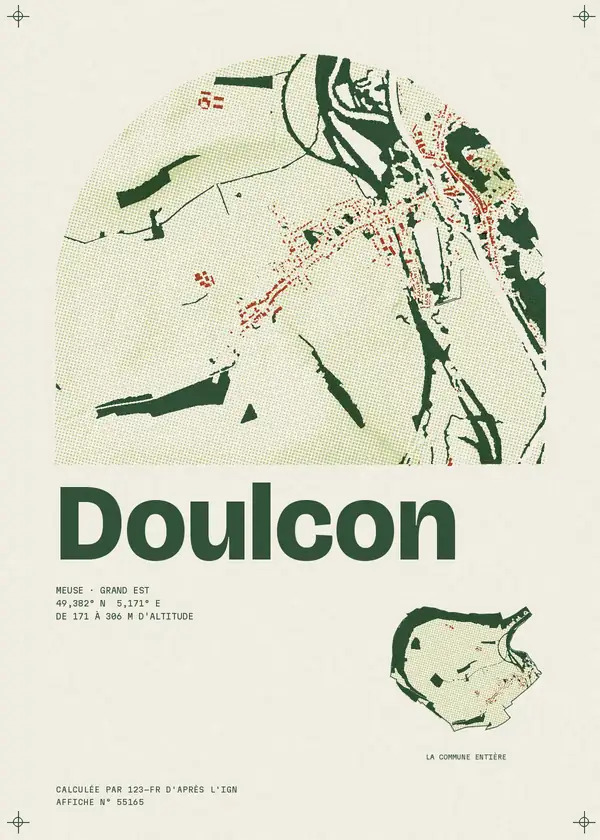 Affiche de Doulcon, calculée par 123-fr d'après l'IGN