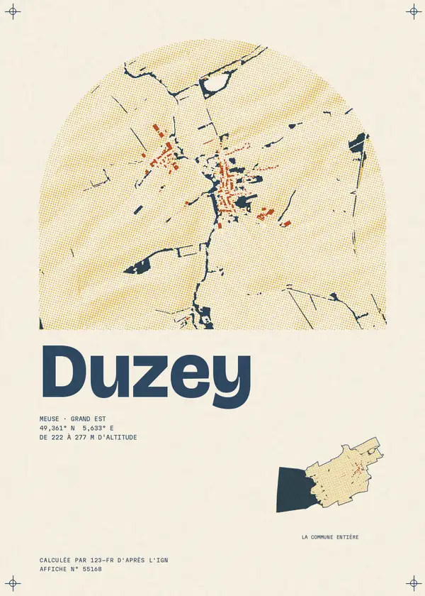 Affiche de Duzey, calculée par 123-fr d'après l'IGN