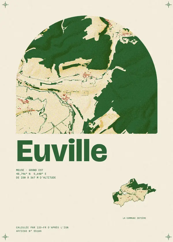 Affiche de Euville, calculée par 123-fr d'après l'IGN