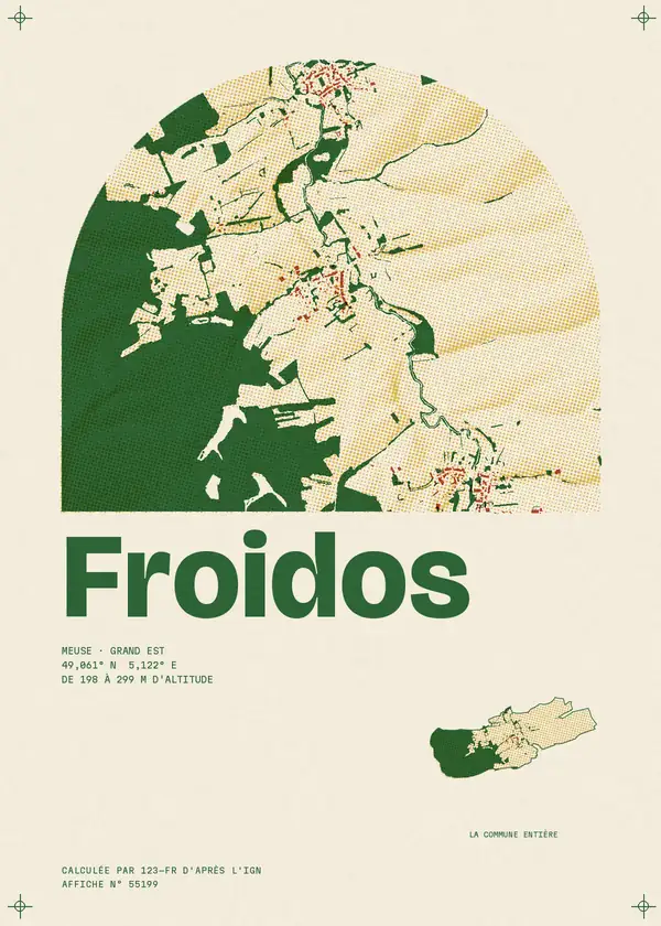 Affiche de Froidos, calculée par 123-fr d'après l'IGN