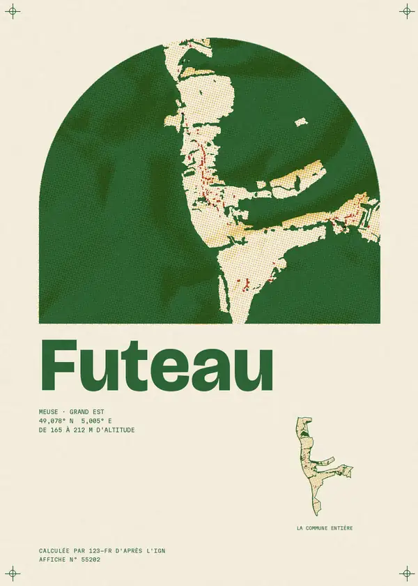Affiche de Futeau, calculée par 123-fr d'après l'IGN