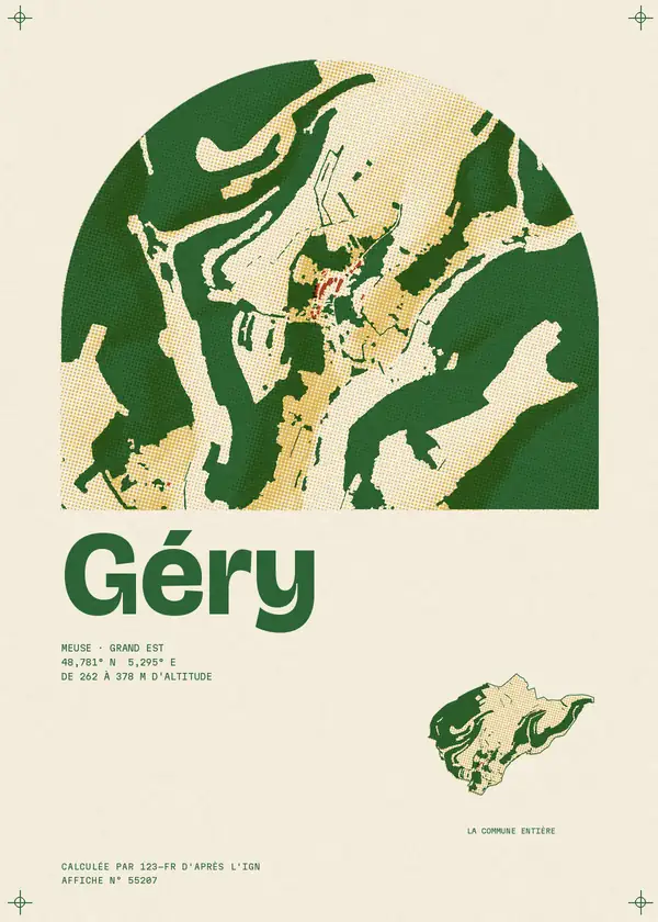 Affiche de Géry, calculée par 123-fr d'après l'IGN