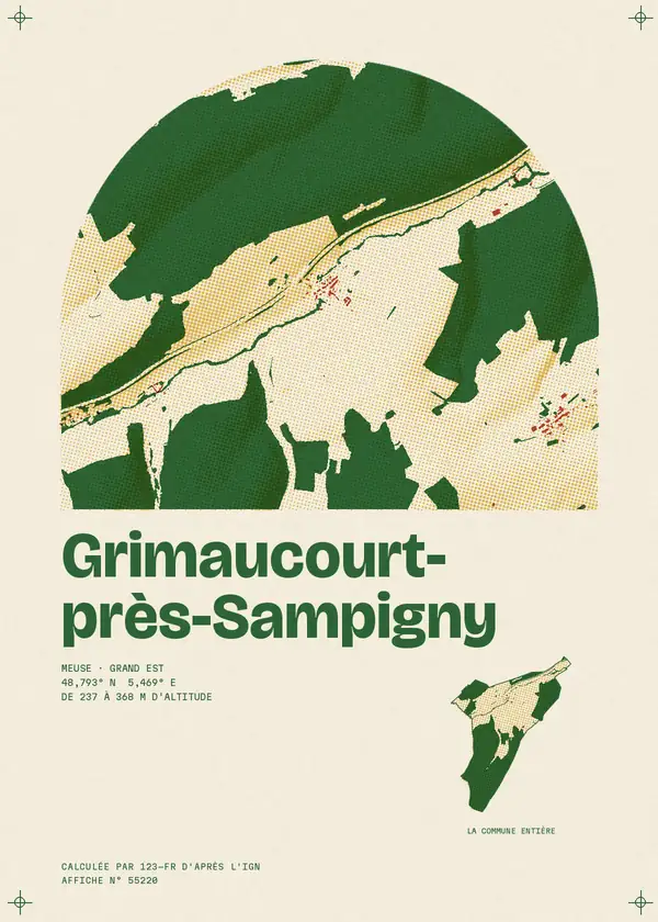 Affiche de Grimaucourt-près-Sampigny, calculée par 123-fr d'après l'IGN