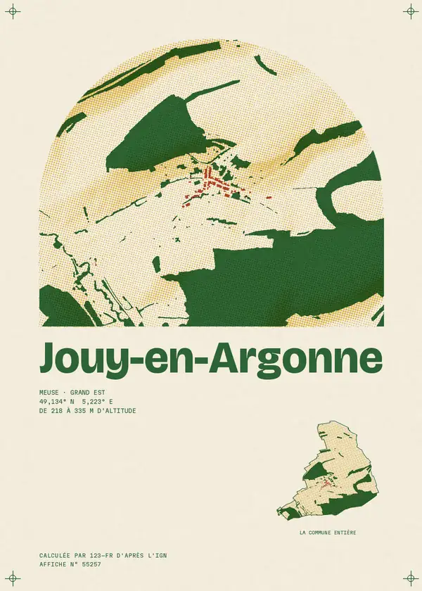 Affiche de Jouy-en-Argonne, calculée par 123-fr d'après l'IGN