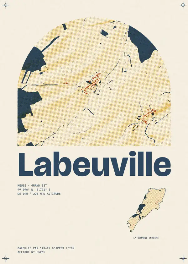 Affiche de Labeuville, calculée par 123-fr d'après l'IGN