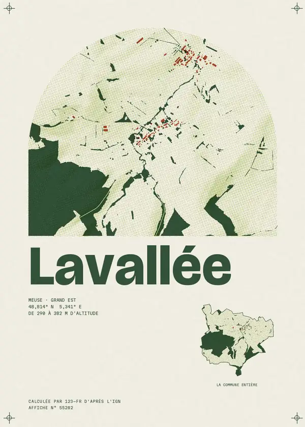 Affiche de Lavallée, calculée par 123-fr d'après l'IGN