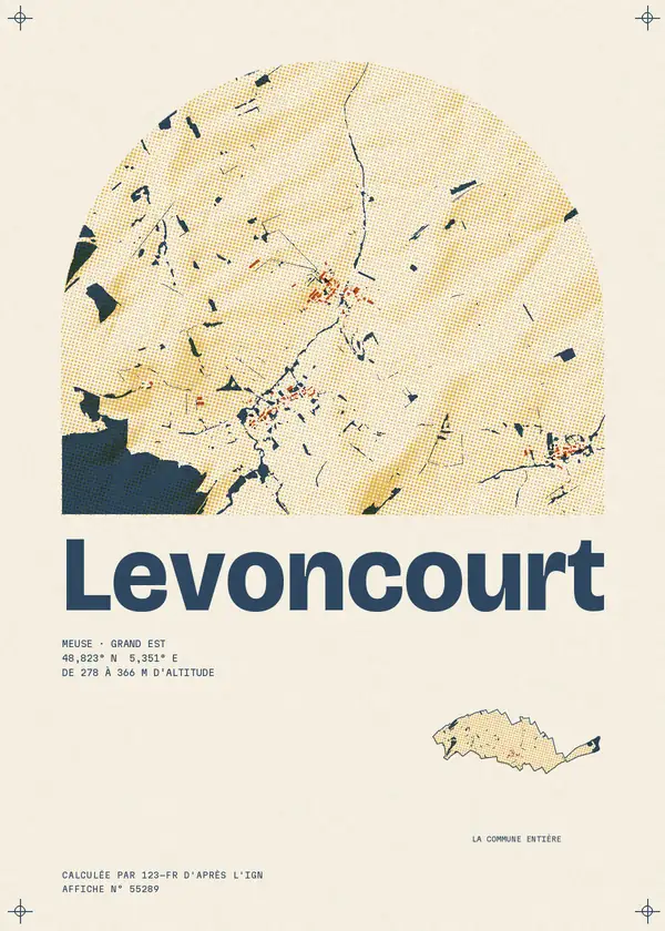 Affiche de Levoncourt, calculée par 123-fr d'après l'IGN