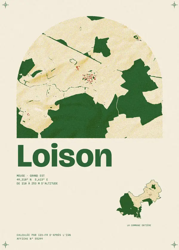 Affiche de Loison, calculée par 123-fr d'après l'IGN
