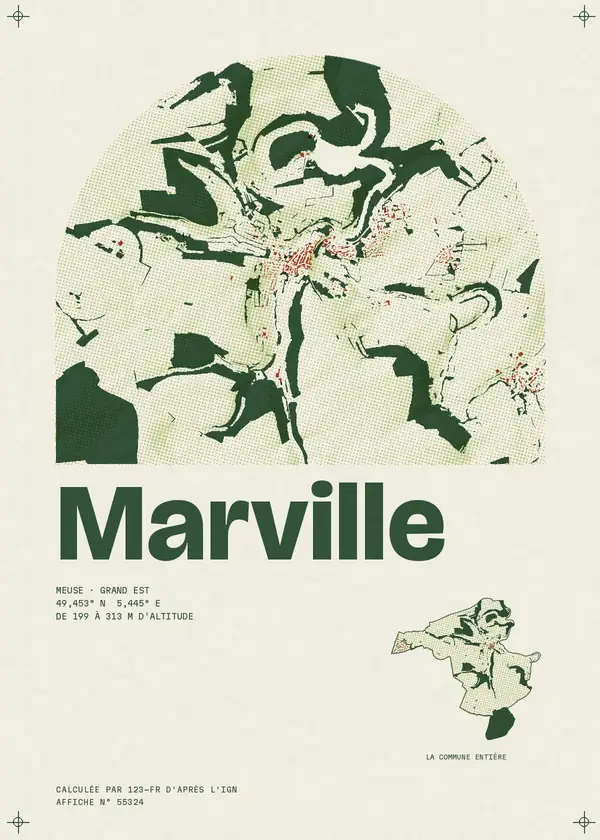 Affiche de Marville, calculée par 123-fr d'après l'IGN