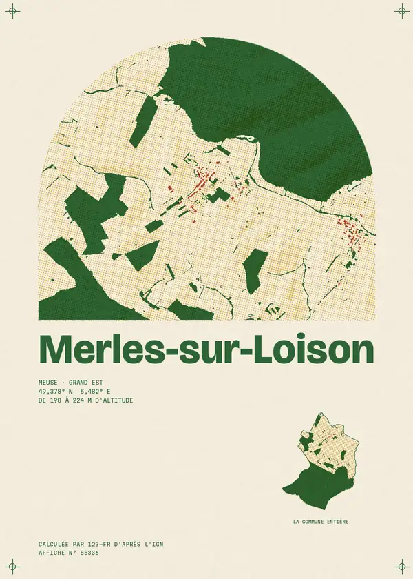 Affiche de Merles-sur-Loison, calculée par 123-fr d'après l'IGN
